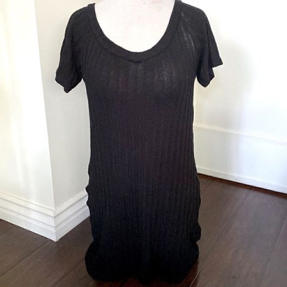 Reformation Knit V-neck Short Sleeve Mini Sweater Dress